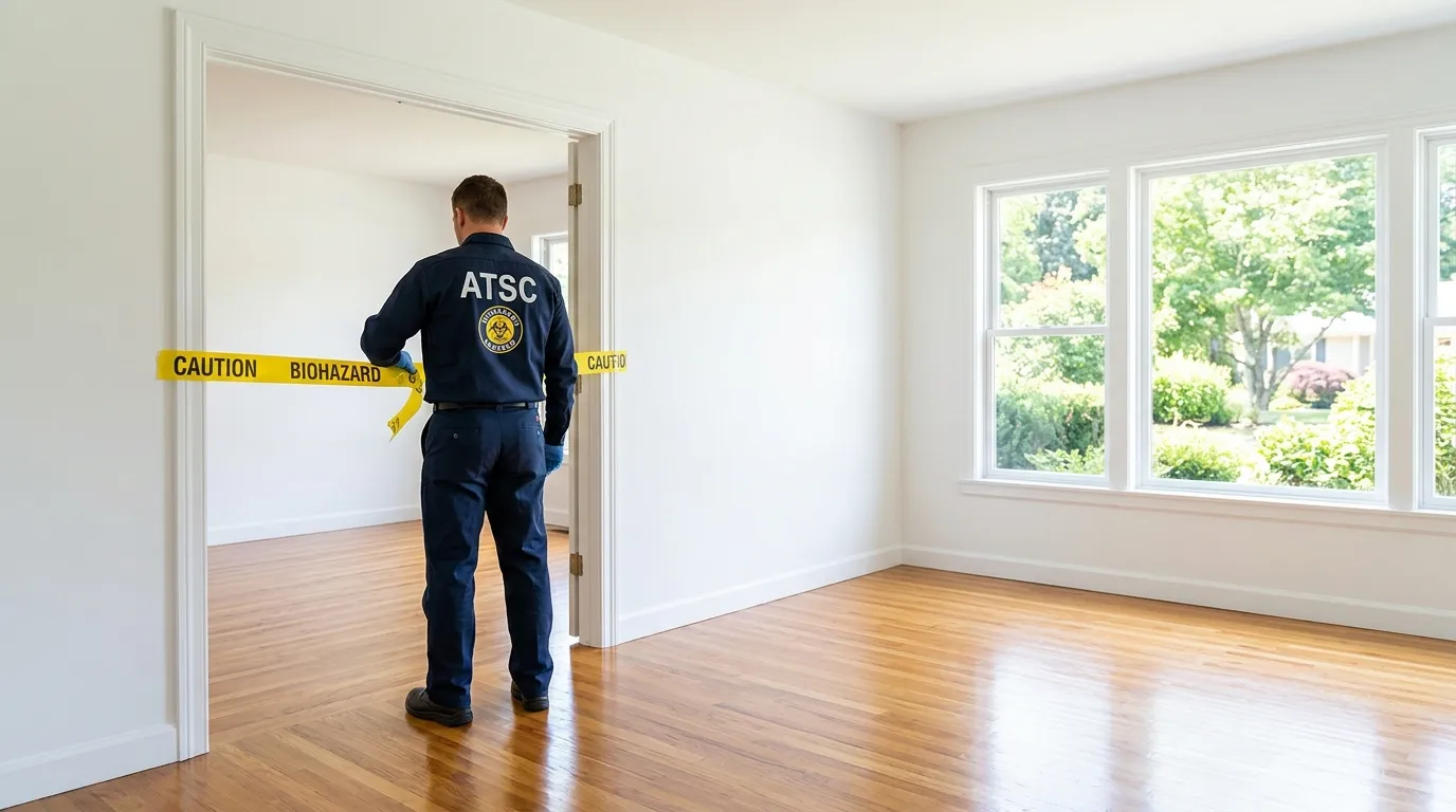 Certified biohazard cleanup crew performing Decomposition Cleanup in Beech Grove